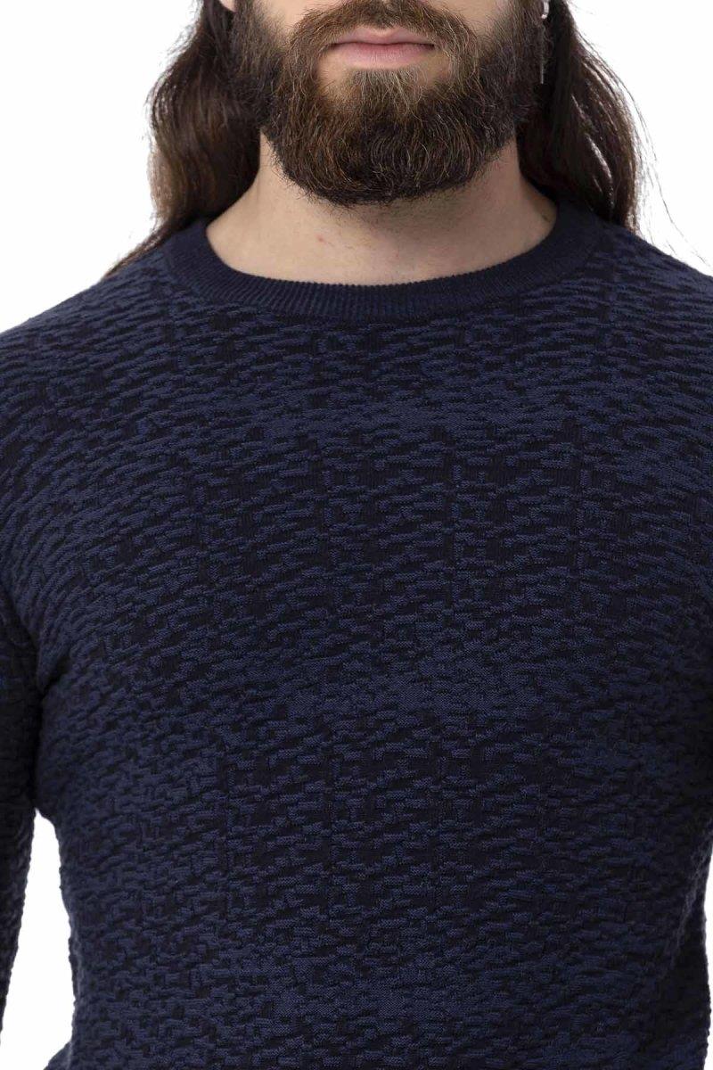 CP272 men knitting sweater with modern patterns