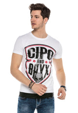 CT539 T-shirt Maschile con Logo Cool