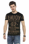 CT543 T-shirt Maschile con Elegante Stampa All-over