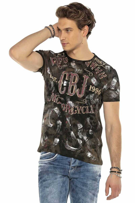 CT560 T-shirt da Uomo con Lavaggio Vintage