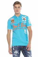 CT604 Herren Poloshirt mit lässigen Prints