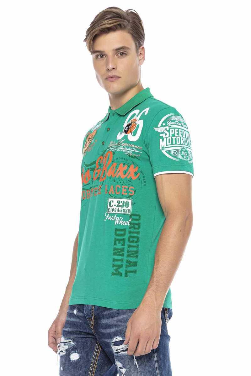 CT604 Herren Poloshirt mit lässigen Prints