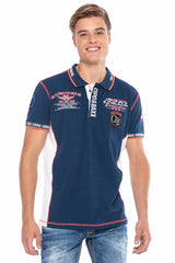CT605 Uomo Poloshirt con cuciture a contrasto alla moda