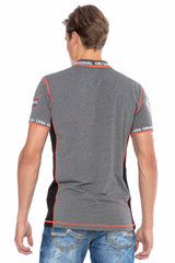 CT605 Uomo Poloshirt con cuciture a contrasto alla moda