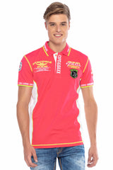 CT605 Uomo Poloshirt con cuciture a contrasto alla moda