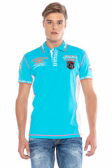 CT605 Uomo Poloshirt con cuciture a contrasto alla moda