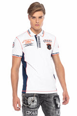 CT605 Uomo Poloshirt con cuciture a contrasto alla moda