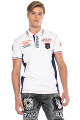 CT605 Uomo Poloshirt con cuciture a contrasto alla moda
