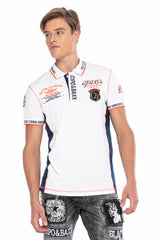 CT605 Uomo Poloshirt con cuciture a contrasto alla moda