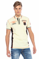 CT605 Uomo Poloshirt con cuciture a contrasto alla moda