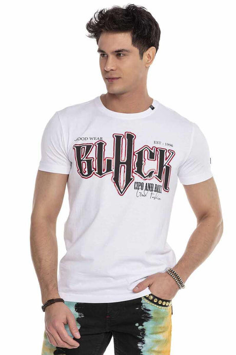 CT617 Herren T-Shirt mit auffälligem Front-Print