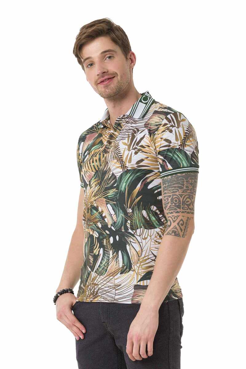 CT698 Maglia da Uomo con Floreale All -Over