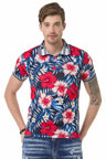 CT698 Maglia da Uomo con Floreale All -Over