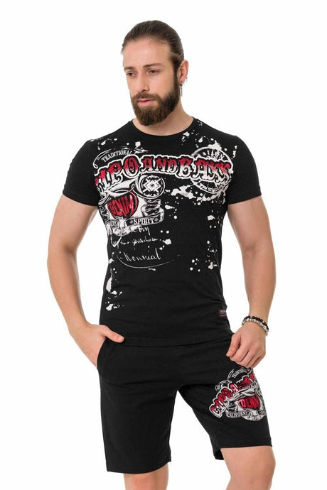 CT713 Herren T-Shirt mit glänzend Prints