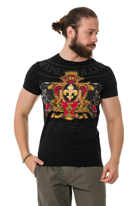 CT718 Herren T-Shirt mit Panther Print