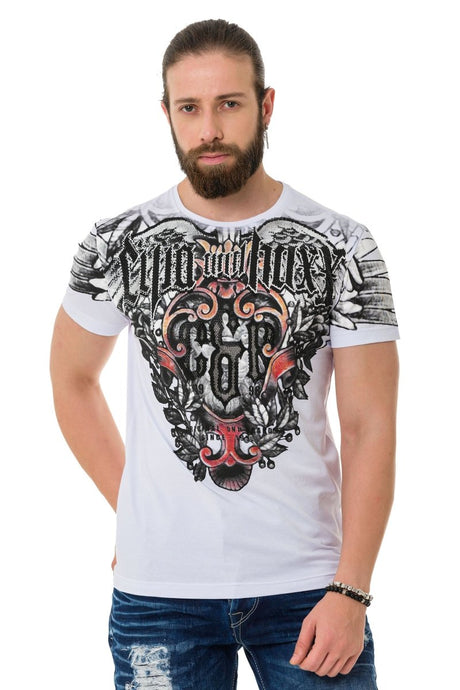 CT728 Herren T-Shirt mit coolem Markenprint