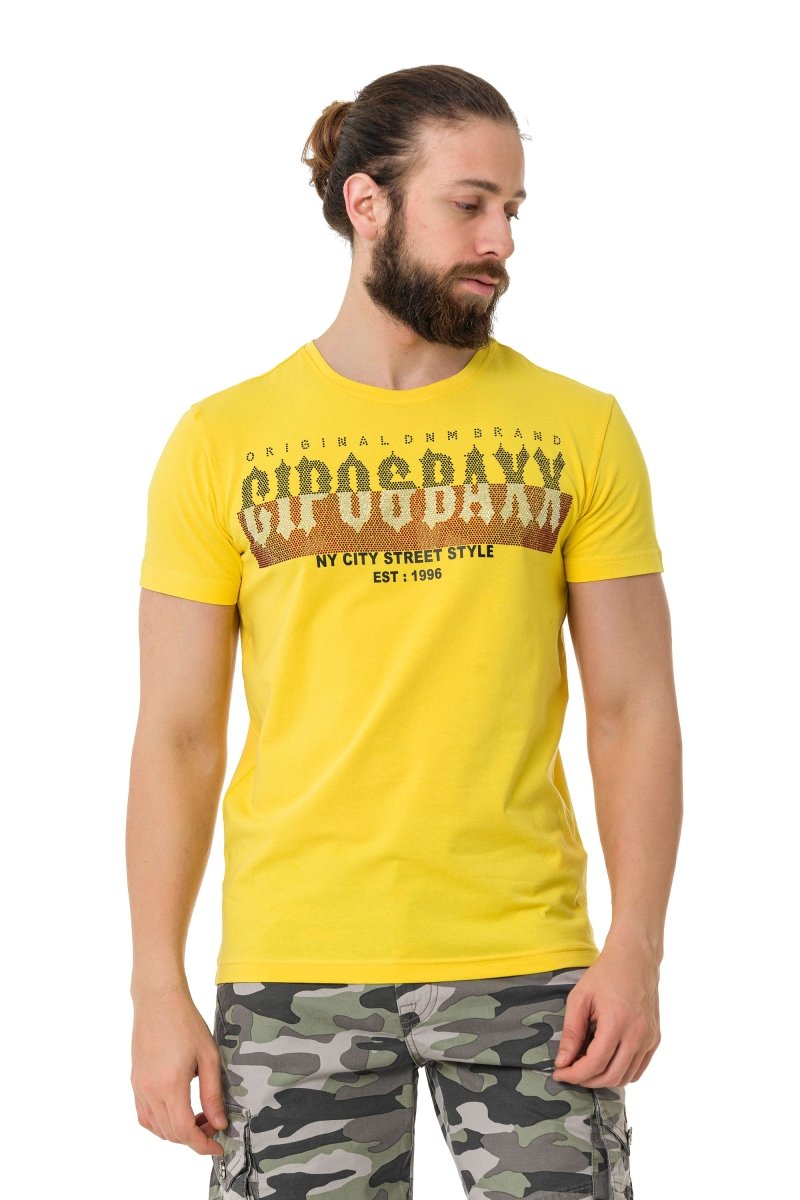 CT731 men's t-shirt with brand print on the front