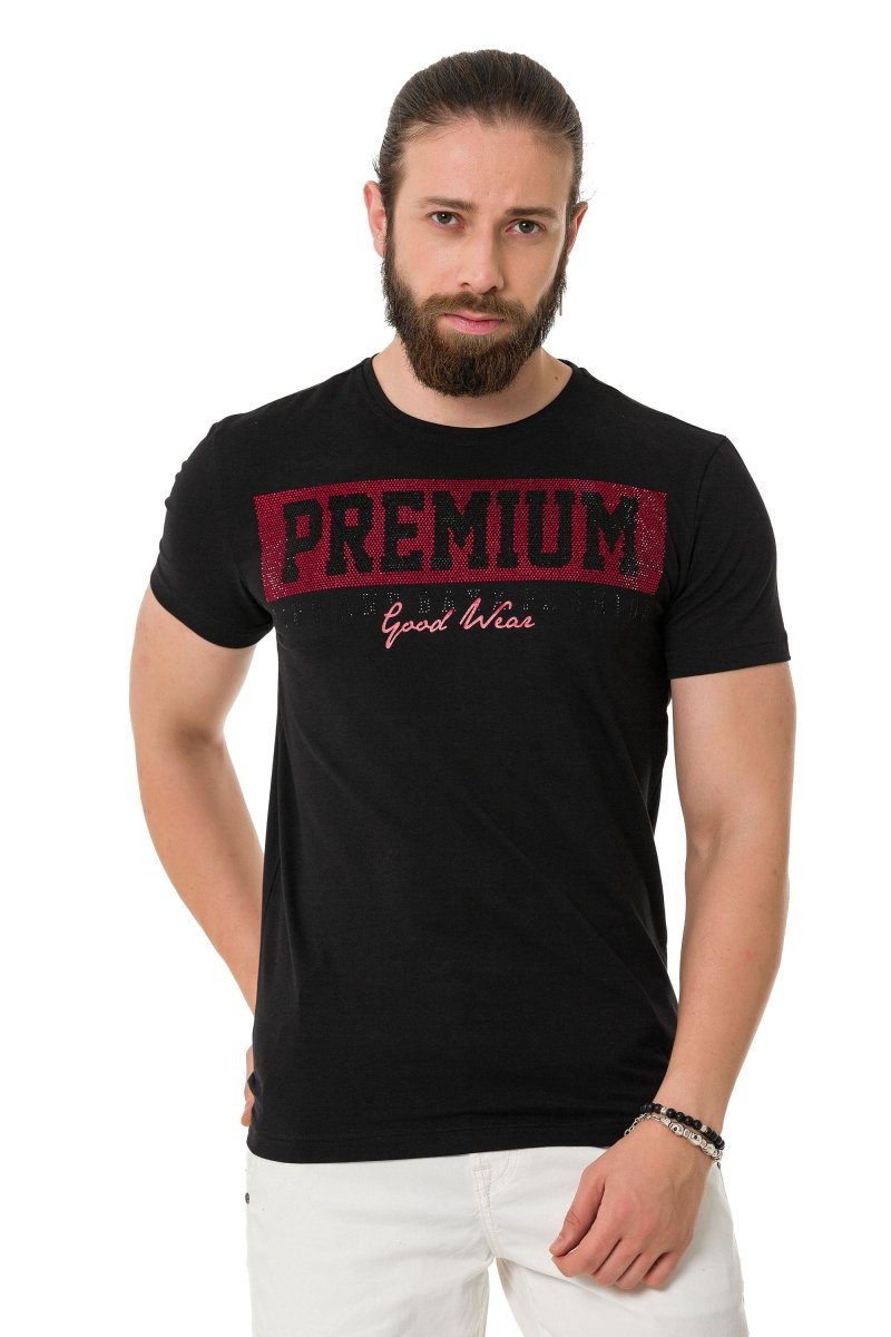 CT732 Herren T-Shirt mit Elegant Brustprint