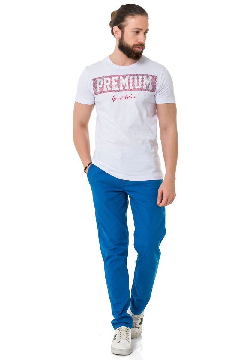 CT732 Herren T-Shirt mit Elegant Brustprint