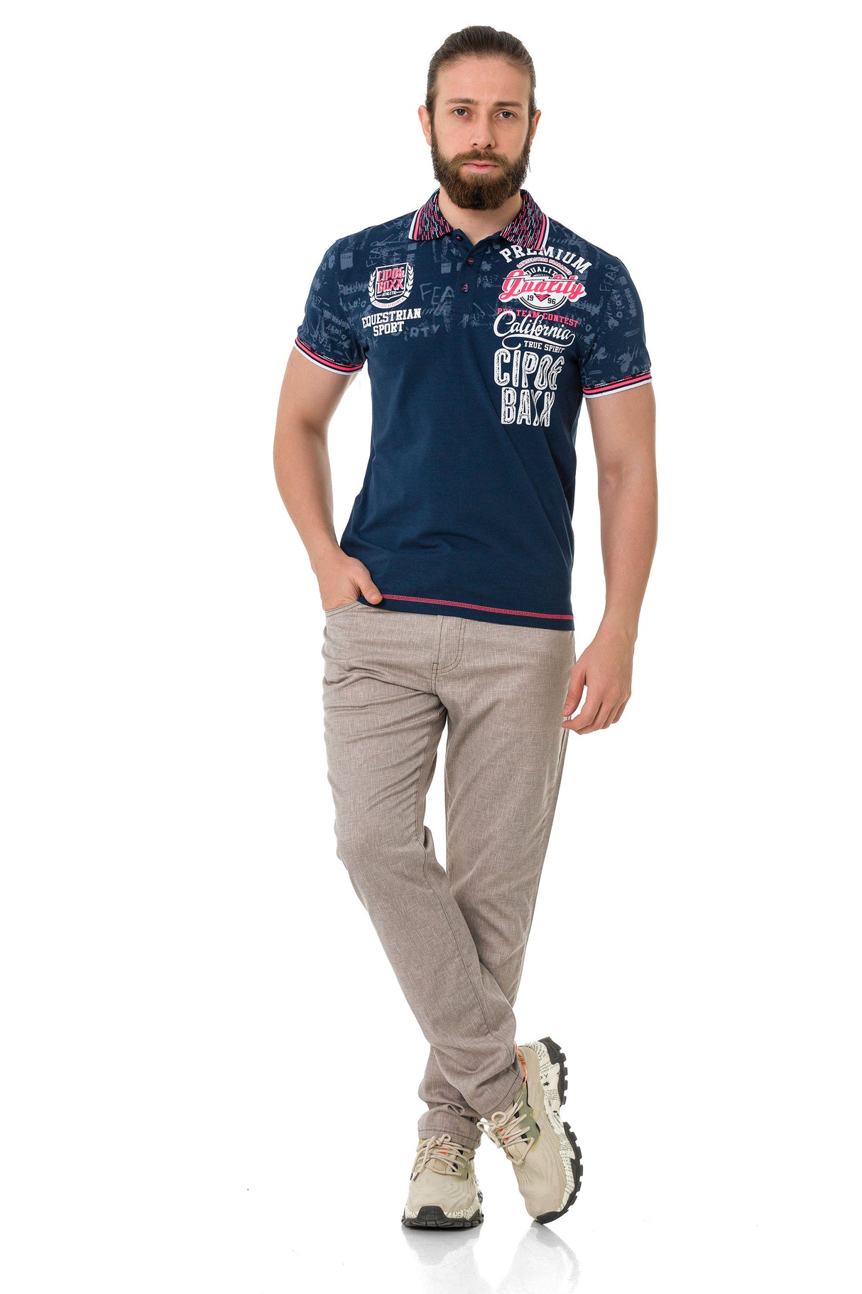 CT738 t-shirt męski polo 