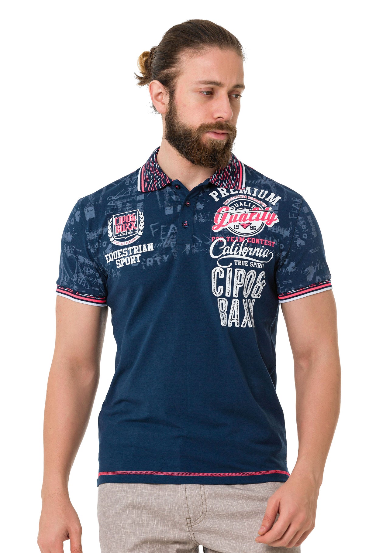 CT738 t-shirt męski polo 