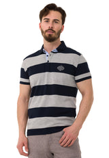 CT741 t-shirt polo w pasy