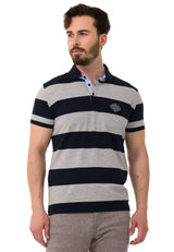 CT741 t-shirt polo w pasy