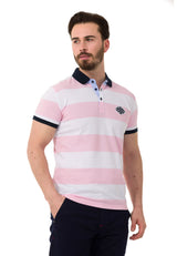 CT741 t-shirt polo w pasy