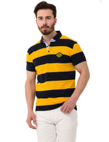 CT741 t-shirt polo w pasy