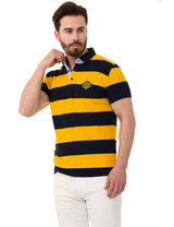 CT741 t-shirt polo w pasy