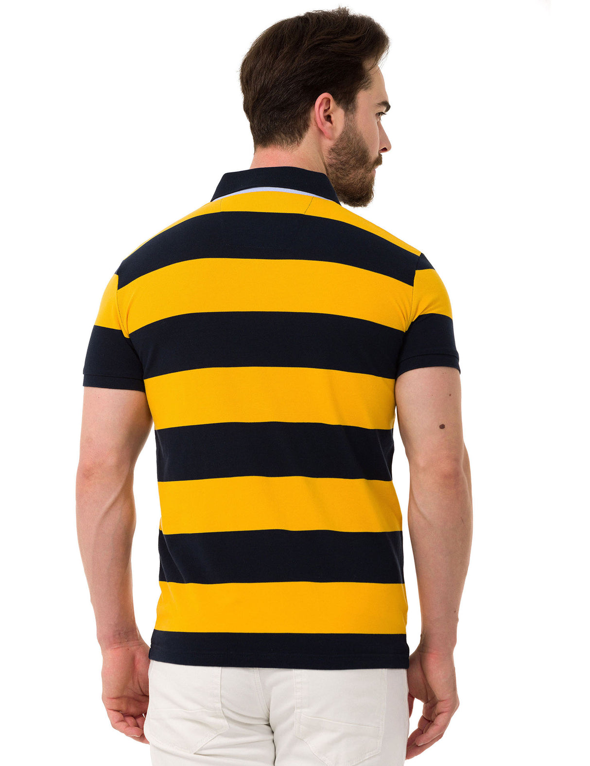 CT741 t-shirt polo w pasy