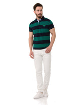 CT741 t-shirt polo w pasy