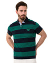 CT741 t-shirt polo w pasy
