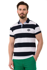 CT741 t-shirt polo w pasy