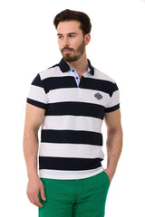 CT741 t-shirt polo w pasy