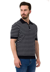 CT751 Polo-shirt voor heren met veelkleurig stripontwerp
