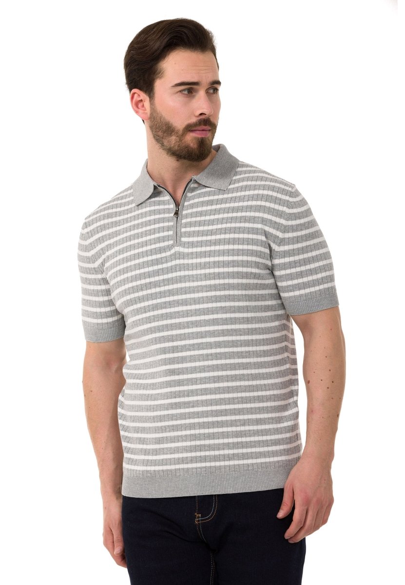 CT751 Polo-shirt voor heren met veelkleurig stripontwerp