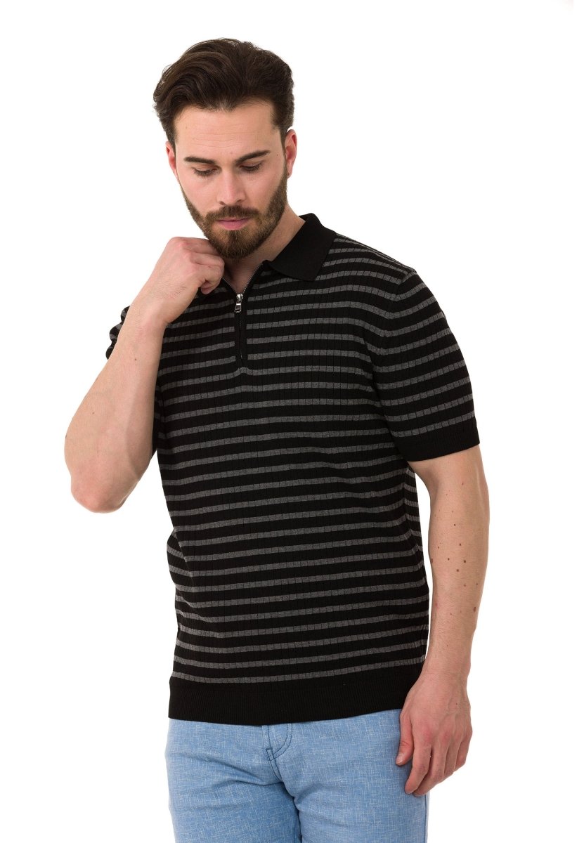 CT751 Polo-shirt voor heren met veelkleurig stripontwerp