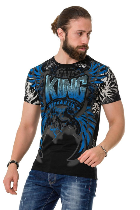 CT763 T-shirt da uomo con stampa King