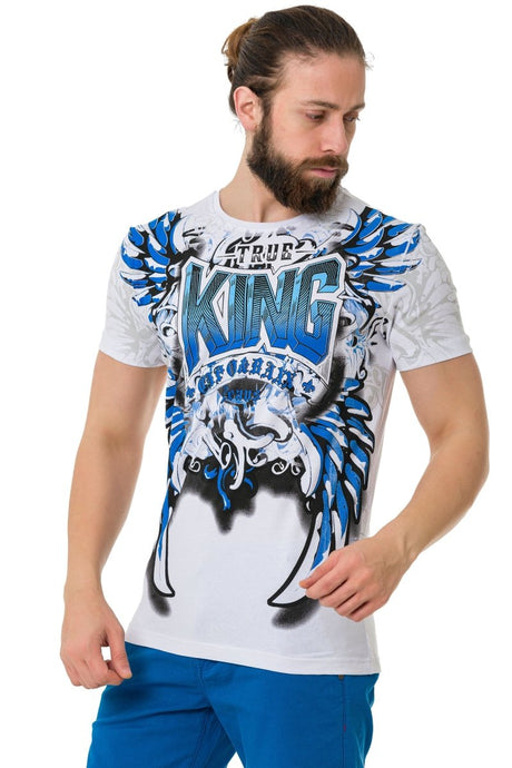 CT763 T-shirt da uomo con stampa King