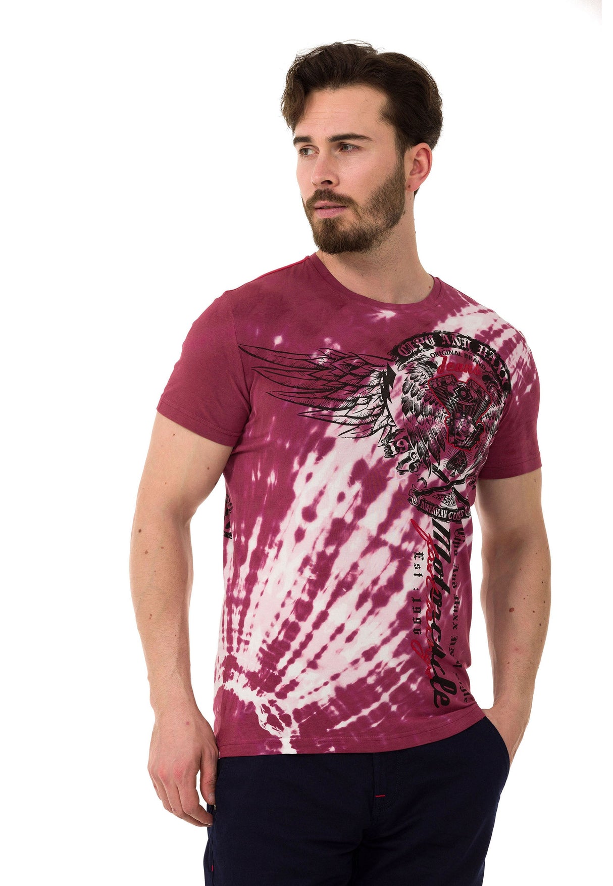 CT769 T-shirt da Uomo con Fantastiche Stampe 