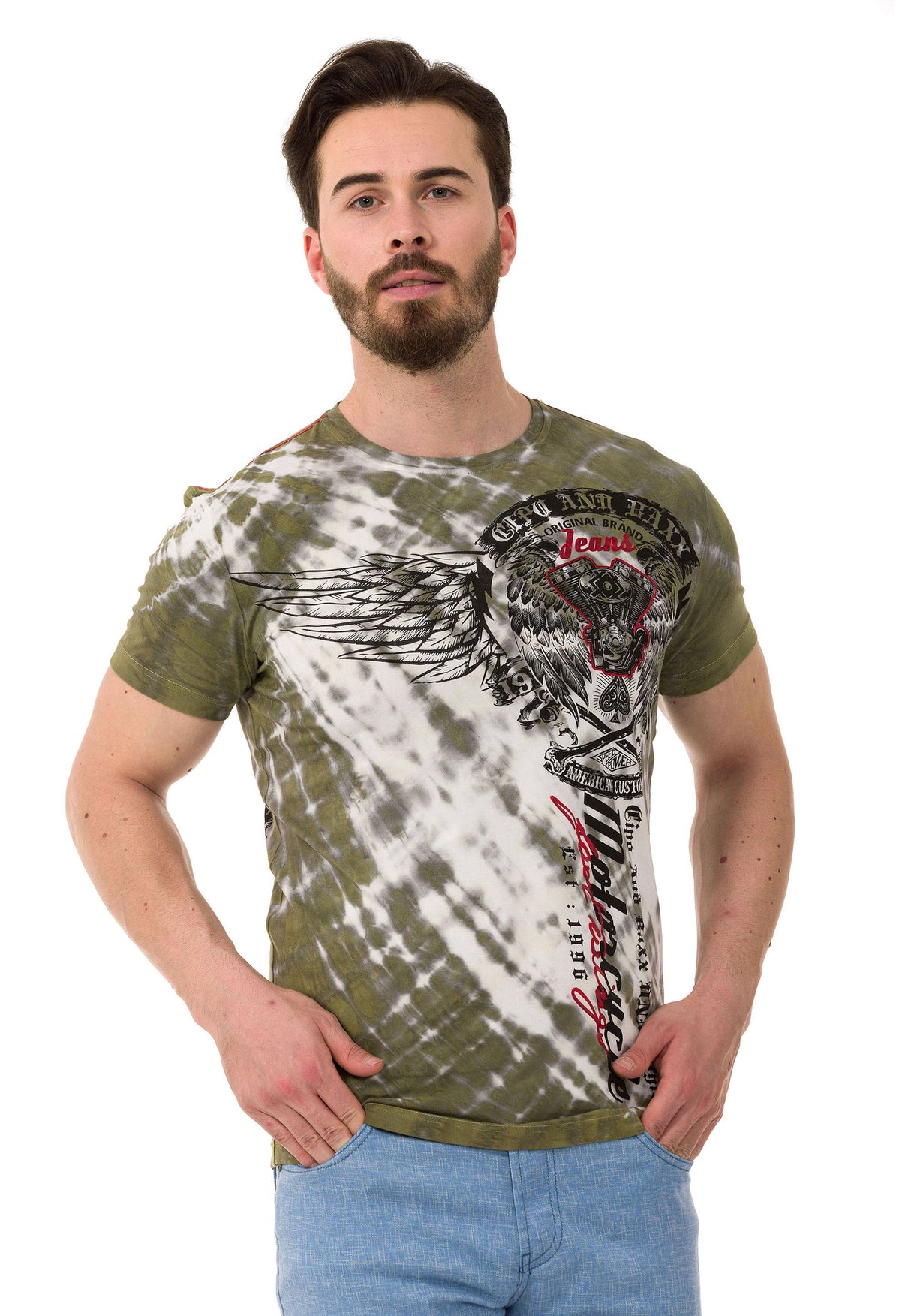 CT769 T-shirt da Uomo con Fantastiche Stampe 