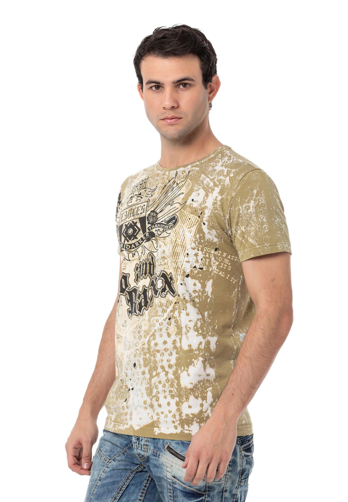 CT782 T-shirt homme avec grande impression