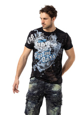 CT782 T-shirt homme avec grande impression