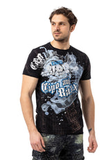 CT782 T-shirt homme avec grande impression