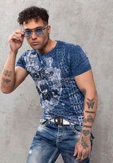 CT782 T-shirt homme avec grande impression