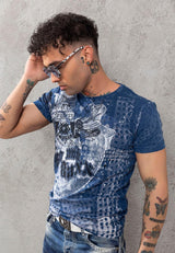 CT782 T-shirt homme avec grande impression