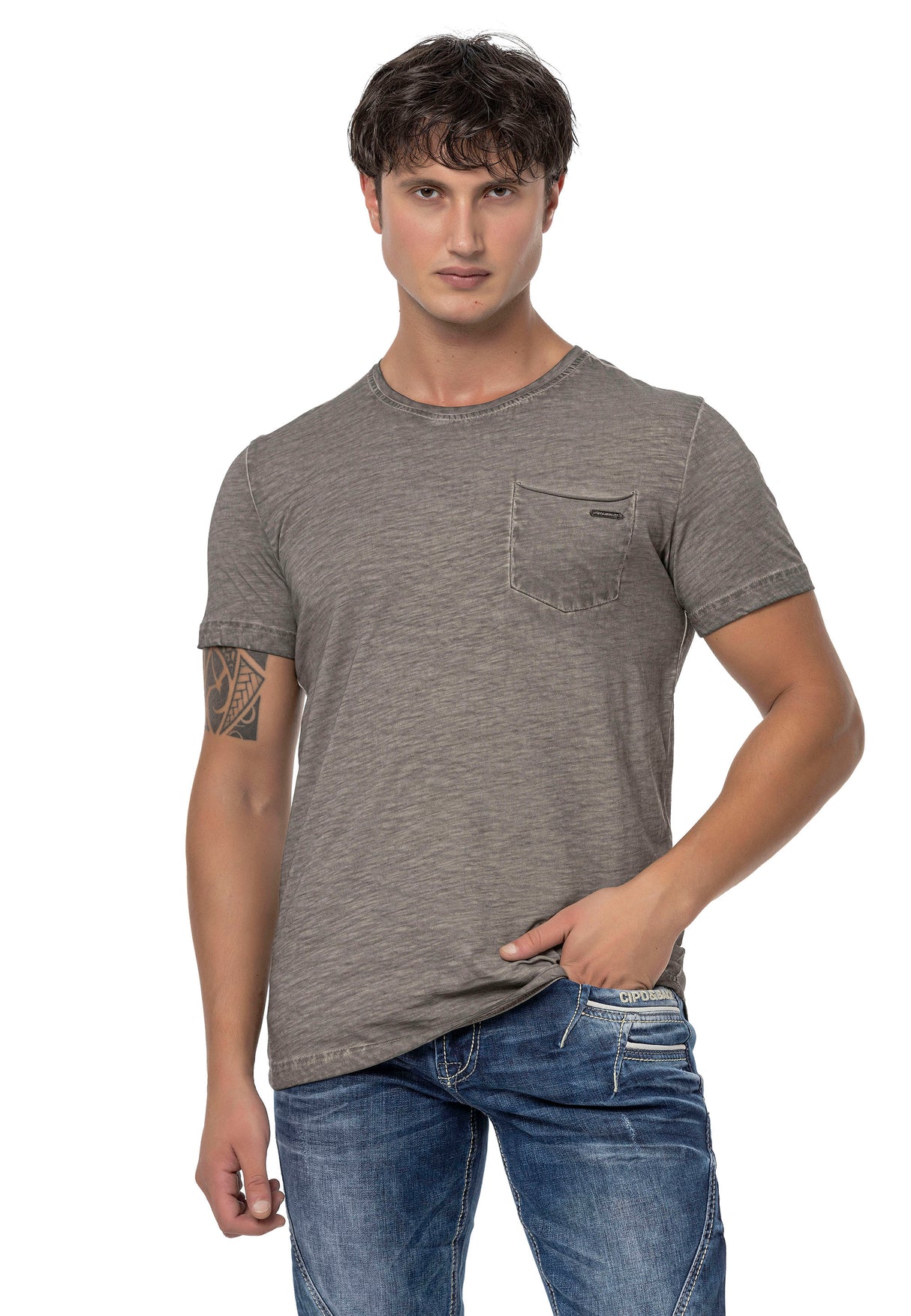 CT784 Heren T-shirt met een sportieve Look