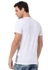 CT789 Heren Biker T-shirt met Ronde Hals