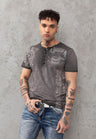 CT789 Heren Biker T-shirt met Ronde Hals